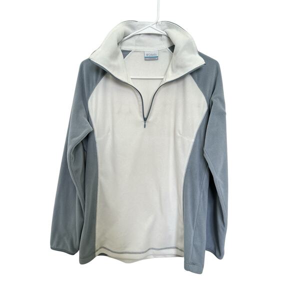Columbia Women's Glacial Fleece lii 1/2 Zip Size M White/blue - Picture 3 of 6